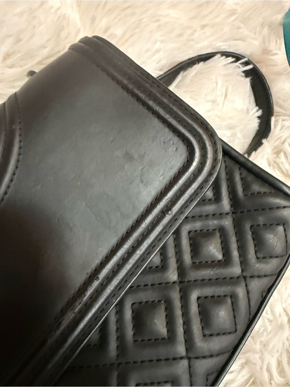 Tory Burch Fleming Black Matte Leather Convertible Shoulder Crossbody Bag - Picture 5 of 15